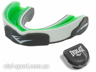 Капа EVERLAST Evergel Mouthguard green / gray