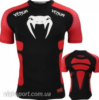 Рашгард Venum Absolute Short Sleeves Black Red