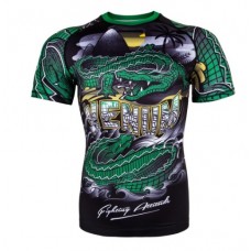 Рашгард Venum Crocodile Rashguard Short Sleeves Black Green