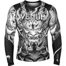 Рашгард Venum Devil Rashguard Long Sleeves White Black