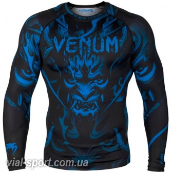 Рашгард Venum Devil Rashguard Long Sleeves Blue Black