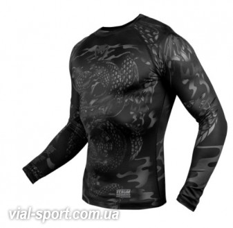 Рашгард Venum Dragons Flight Rashguard Long Sleeves Black Black