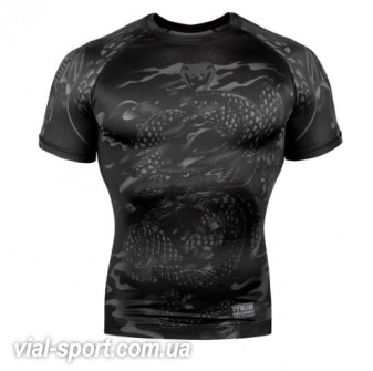 Рашгард Venum Dragons Flight Rashguard Short Sleeves Black Black