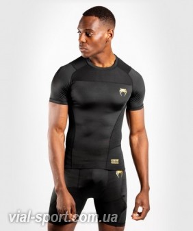 Рашгард Venum G-Fit Rashguard Short Sleeves Black Gold