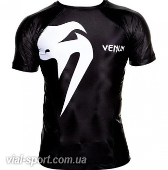 Рашгард Venum Giant rashguard-Black-short sleeves