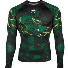 Рашгард Venum Green Viper Rashguards Long Black Green