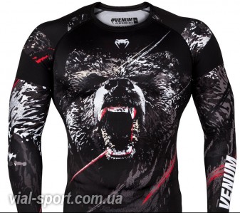 Рашгард Venum Grizzli Rashguard Long Sleeves Black