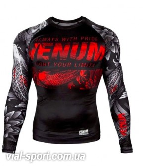 Рашгард Venum Koi 2.0 Rashguards Long Black White