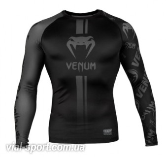 Рашгард Venum Logos Rashguard Long Sleeves Black Black