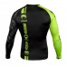 Рашгард Venum Logos Rashguard Long Sleeves Black Neo Yellow