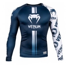 Рашгард Venum Logos Rashguard Long Sleeves Navy Blue White