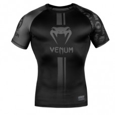 Рашгард Venum Logos Rashguard Short Sleeves Black Black