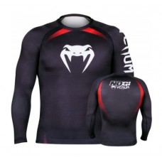 Рашгард Venum No Gi IBJJF Approved Rash Guard Black Red