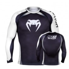 Рашгард Venum No Gi IBJJF Approved Rash Guard Black White