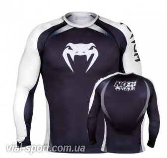 Рашгард Venum No Gi IBJJF Approved Rash Guard Black White