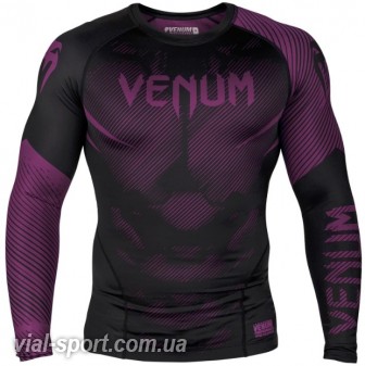 Рашгард Venum NoGi 2.0 Rashguard Long Sleeves Black Purple