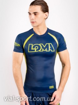 Рашгард Venum Origins Rashguard Short Sleeves Loma Edition Blue Yellow