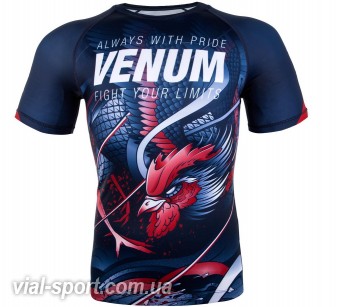 Рашгард Venum Rooster Rashguard Short Sleeves Navy