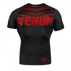 Рашгард Venum Signature Rashguard Short Sleeves Black Red