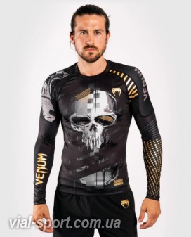 Рашгард Venum Skull Rashguard Long Sleeves Black 