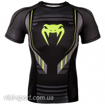 Рашгард Venum Technical 2.0 Rashguards Short Black Yellow