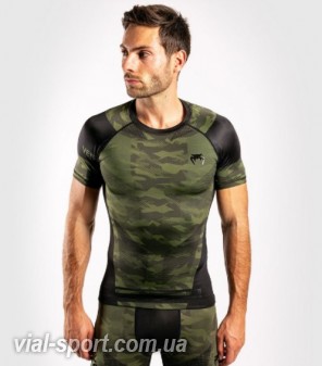 Рашгард Venum Trooper Rashguard short sleeves forest camo black