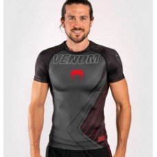 Рашгард з коротким рукавом Venum Contender 5.0 Rashguard Black Red