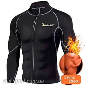 Реглан для згонки ваги чоловічий JUNLAN Men Sweat Neoprene Waist Fitness Jacket, JD6017877