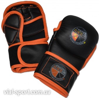 Рукавички MMA для дітей RING TO CAGE FightersJuice Kids Grappling Gloves чорний / помаранчевий FJ04K