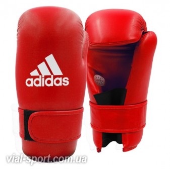 Рукавички напівконтакт Open Hand Semi-Contact Gloves з ліцензією червоний ADIDAS WAKOG3