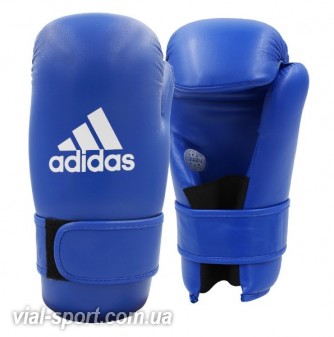 Рукавички напівконтакт Open Hand Semi-Contact Gloves з ліцензією сині ADIDAS WAKOG3