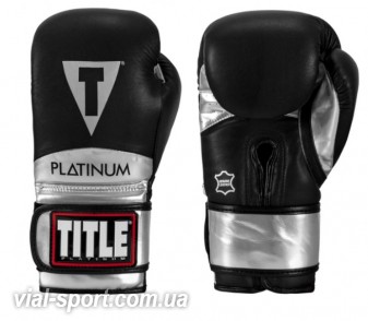 Рукавички тренувальні TITLE Platinum Momentous Training Gloves чорний/сріблястий