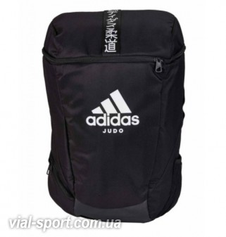 Рюкзак Adidas з білим логотипом Judo (чорний, adiACC090J)