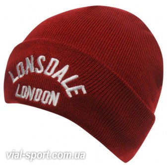 Шапка Lonsdale logo beanie 81 red