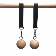 Кулі для підтягування дерев'яні 8 см тренажер хвата для турніка