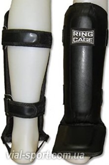 Щитки для захисту гомілки і стопи RING TO CAGE Muay Thai Pro-Style Shin instep чорний