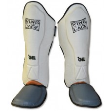 Щитки для захисту гомілки і стопи RING TO CAGE Platinum GelTech MMA Muay Thai Shin Guard платина / білий / цегляний RC15LE