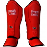 Щитки для захисту гомілки і стопи RING TO CAGE Platinum GelTech MMA Muay Thai Shin Guard RC15LE червоні