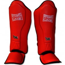 Щитки для захисту гомілки і стопи RING TO CAGE Platinum GelTech MMA Muay Thai Shin Guard RC15LE червоні