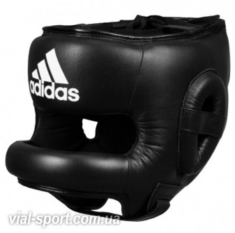 Шолом боксерський Adidas Pro Full Protection з бампером (чорний/білий, ADIBHGF01)