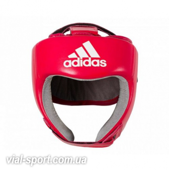 Шолом Боксерський Adidas з ліцензією Aiba (червоний, AIBAH1)