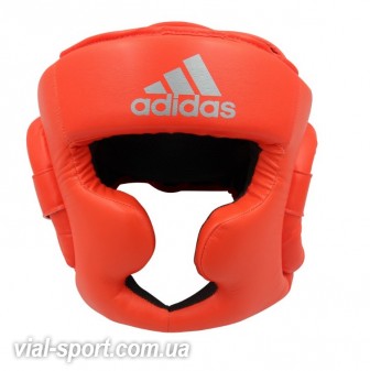 Шолом Боксерський Adidas Speed Super Pro Training Extra Protect (яскраво червоний / срібло, ADISBHG041)