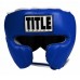 Шолом Title Boxing Leather Sparring Headgear Blue