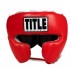 Шолом Title Boxing Leather Sparring Headgear Red