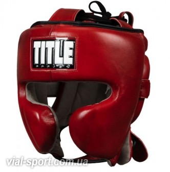 Шолом захисний TITLE BLOOD RED LEATHER SPARRING HEADGEAR