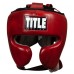 Шолом захисний TITLE BLOOD RED LEATHER SPARRING HEADGEAR