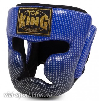 Шолом тренувальний Top King Head Guard Super Star Blue