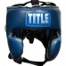 Шолом захисний TITLE Boxing Royalty Leather Training Headgear Королівський синій