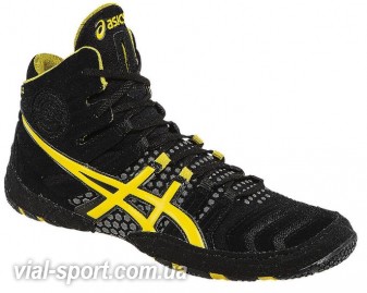 Борцовки Asics Dan Gable ultimate 4 black / yellow / gunmetal