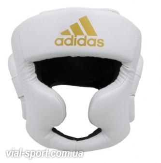 Шолом боксерський Adidas Speed Super Pro Training Extra Protect (біло/золотий, ADISBHG041)